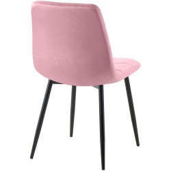 Juego de 4 sillas de comedor Antibes rosas