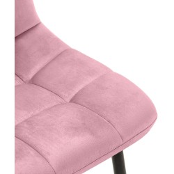 Juego de 4 sillas de comedor Antibes rosas