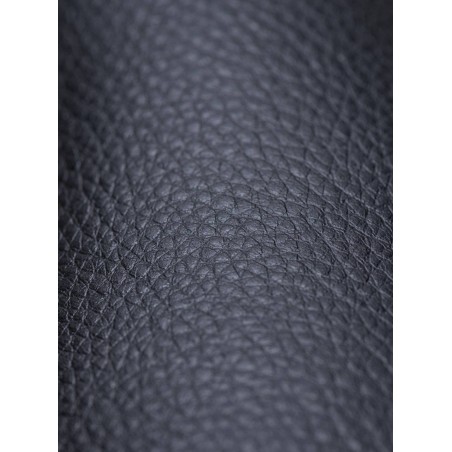 Silla de comedor Foley, piel sintética de roble negro