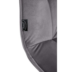 Juego de 2 sillas de comedor Vermont en terciopelo gris oscuro