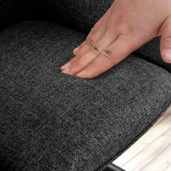 Silla Tipton en tela gris oscuro