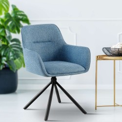 Silla Tipton en tela azul