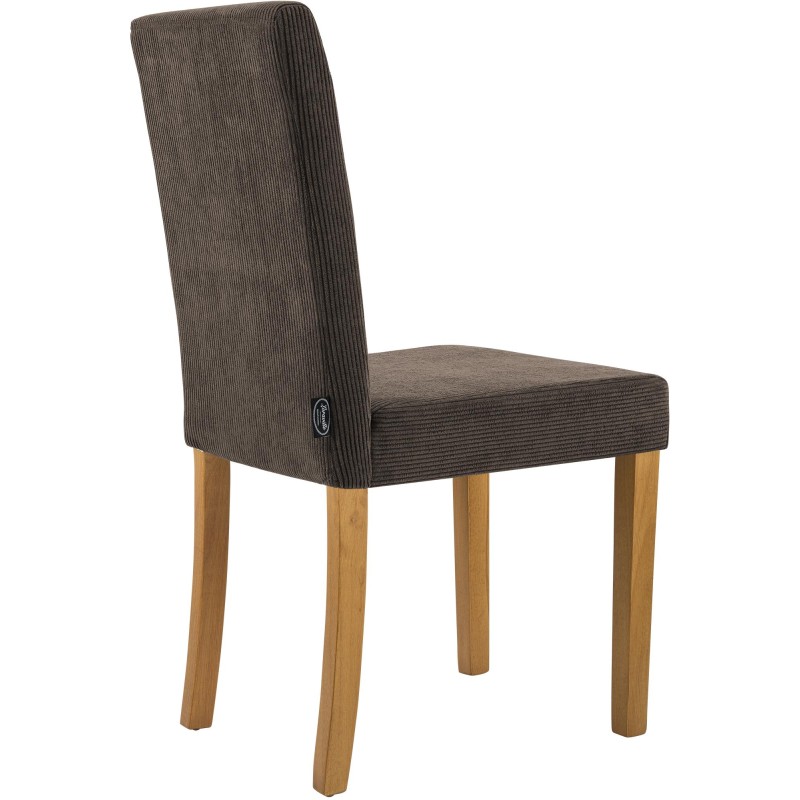 Silla de comedor Ina Cord en marrón claro antiguo
