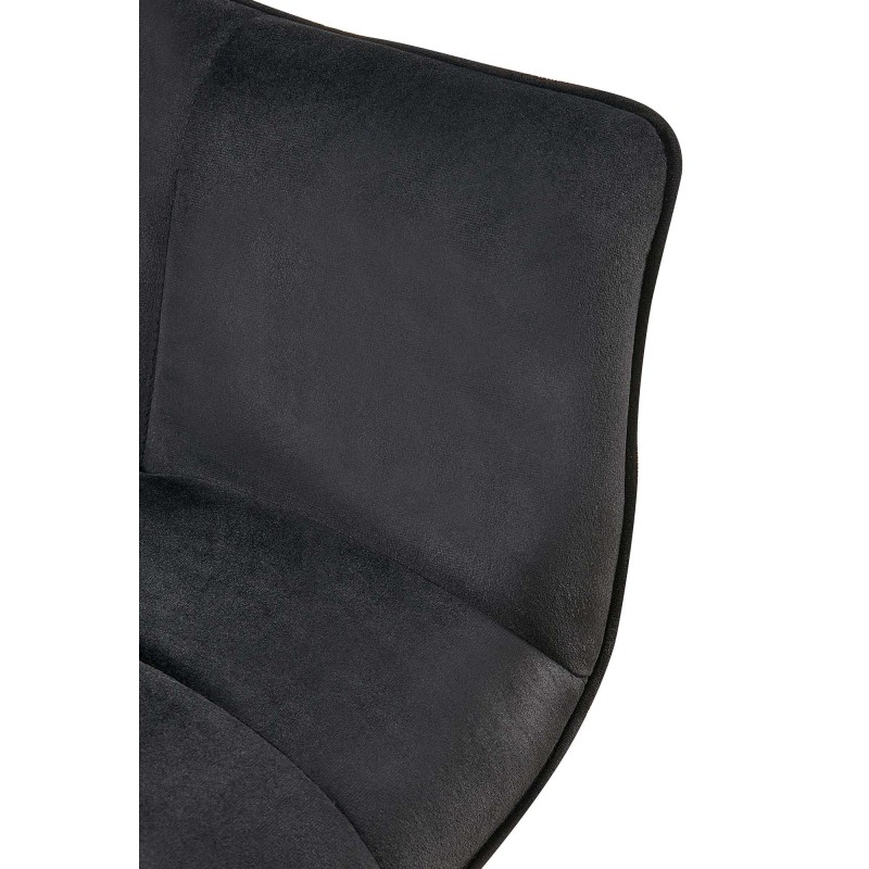 Silla de comedor Roseville de terciopelo negro