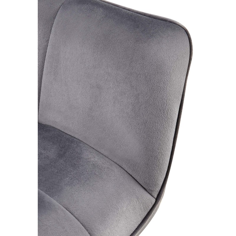 Silla de comedor Roseville en terciopelo gris oscuro
