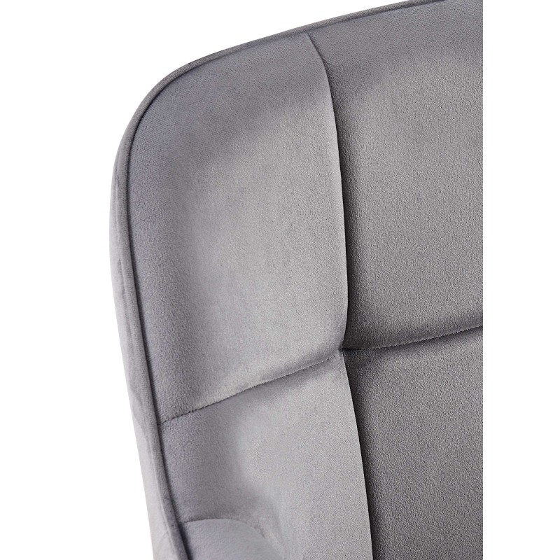 Silla de comedor Roseville en terciopelo gris oscuro