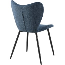 Silla de comedor Maika en tela azul Silla de comedor Maika en tela azul