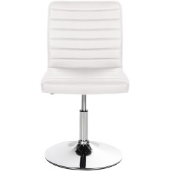 Juego de 2 sillas de comedor Elvas de polipiel blanca