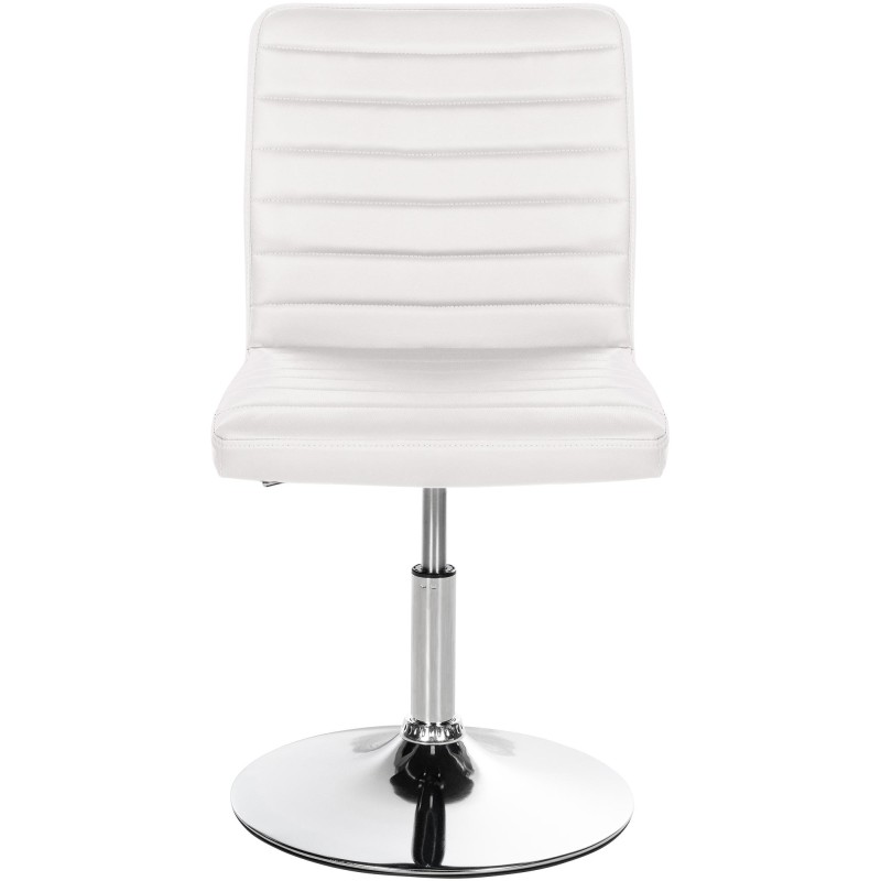Juego de 2 sillas de comedor Elvas de polipiel blanca