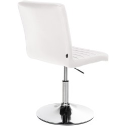 Juego de 2 sillas de comedor Elvas de polipiel blanca