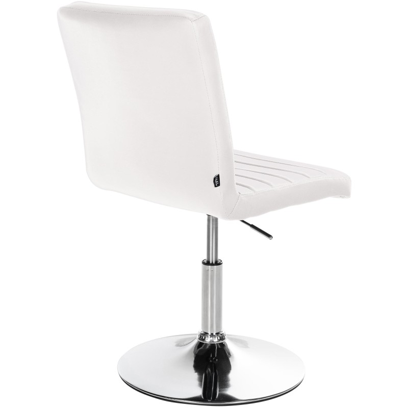 Juego de 2 sillas de comedor Elvas de polipiel blanca
