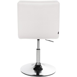 Juego de 2 sillas de comedor Elvas de polipiel blanca