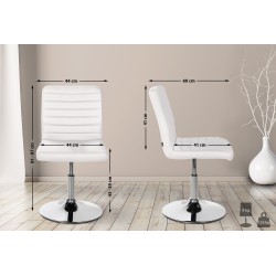 Juego de 2 sillas de comedor Elvas de polipiel blanca