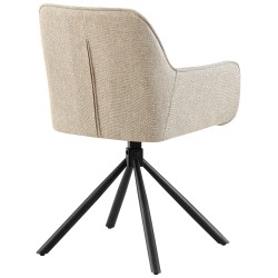 Silla Tipton en tela color topo