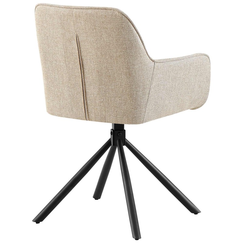 Silla Tipton en tela color topo