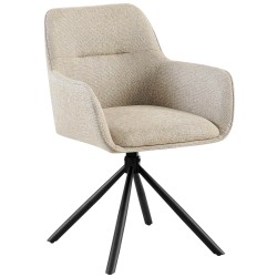 Silla Tipton en tela color topo
