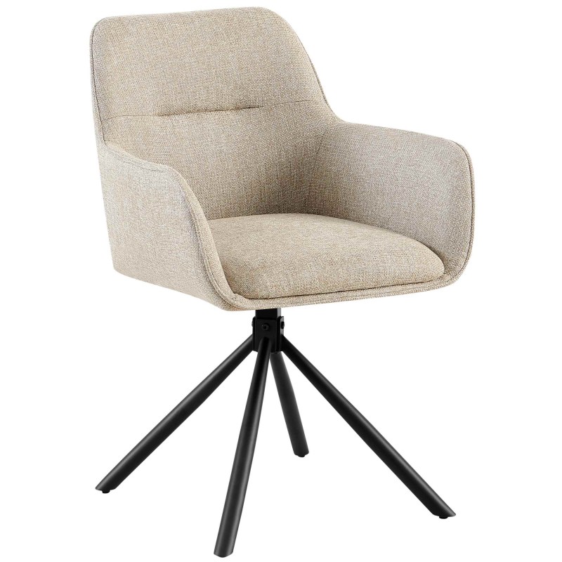 Silla Tipton en tela color topo