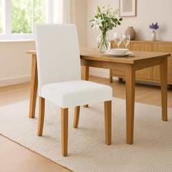 Silla de comedor Ina Cord color crema claro antiguo