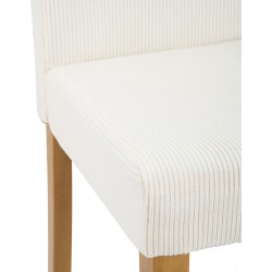 Silla de comedor Ina Cord color crema claro antiguo