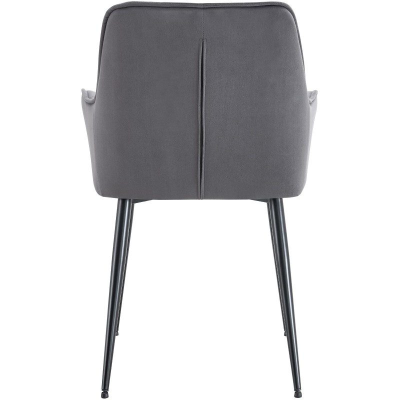 Silla de comedor Ferndale de terciopelo gris oscuro