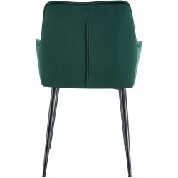 Silla de comedor Ferndale de terciopelo verde oscuro
