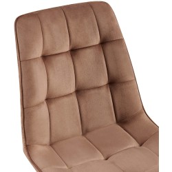 Silla de comedor Gifford de terciopelo marrón