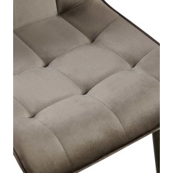 Silla de comedor Gifford en terciopelo antracita