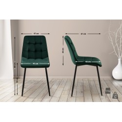 Silla de comedor Gifford de terciopelo verde