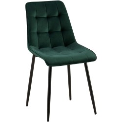 Silla de comedor Gifford de terciopelo verde