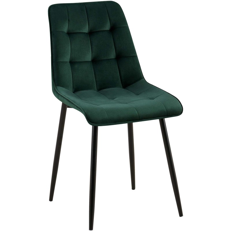 Silla de comedor Gifford de terciopelo verde