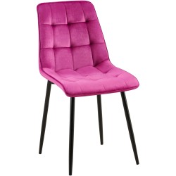 Silla de comedor Gifford de terciopelo morado