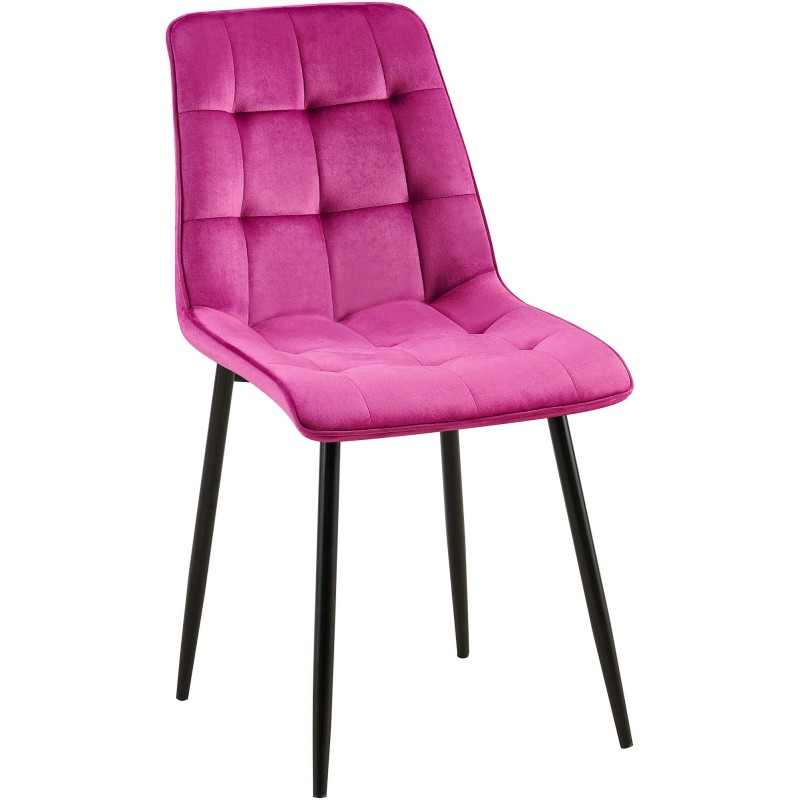 Silla de comedor Gifford de terciopelo morado