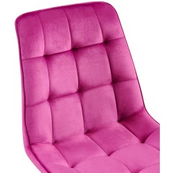 Silla de comedor Gifford de terciopelo morado