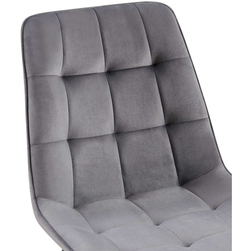 Silla de comedor Gifford de terciopelo gris oscuro