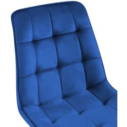 Silla de comedor Gifford de terciopelo azul oscuro