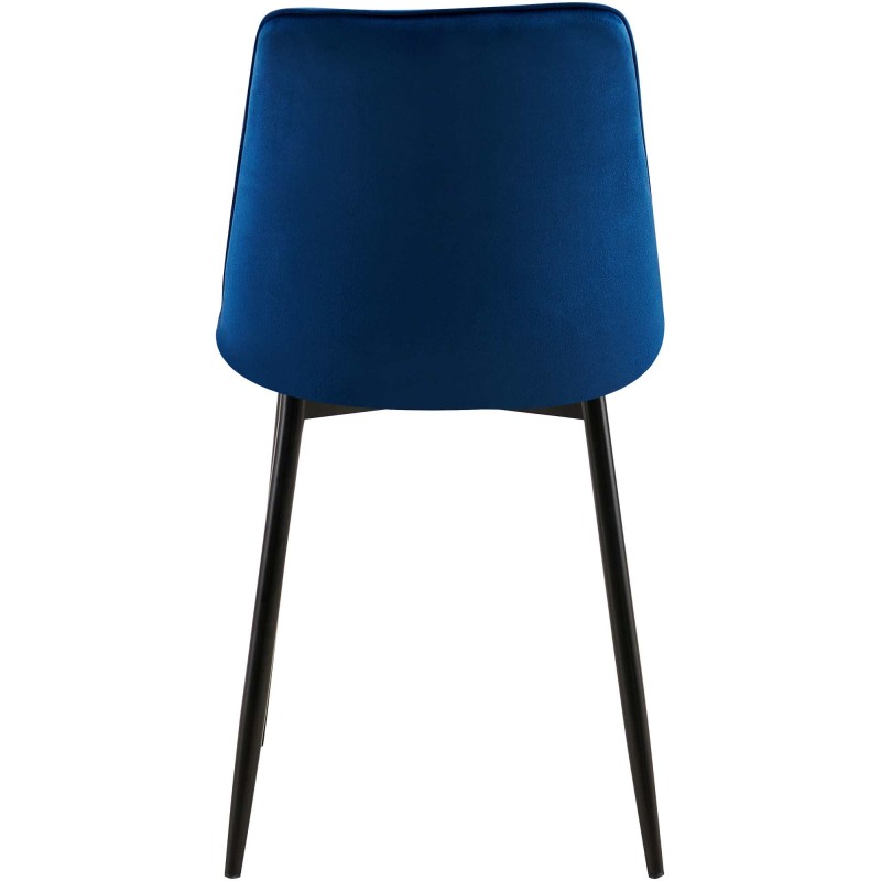 Silla de comedor Gifford de terciopelo azul oscuro
