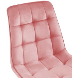 Silla de comedor Gifford de terciopelo rosa