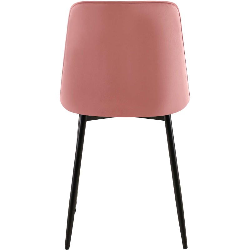 Silla de comedor Gifford de terciopelo rosa