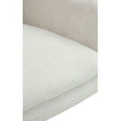Silla de comedor Pickett en tela color crema