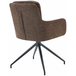Silla de comedor Pickett en tela marrón
