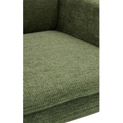 Silla de comedor Pickett en tela verde