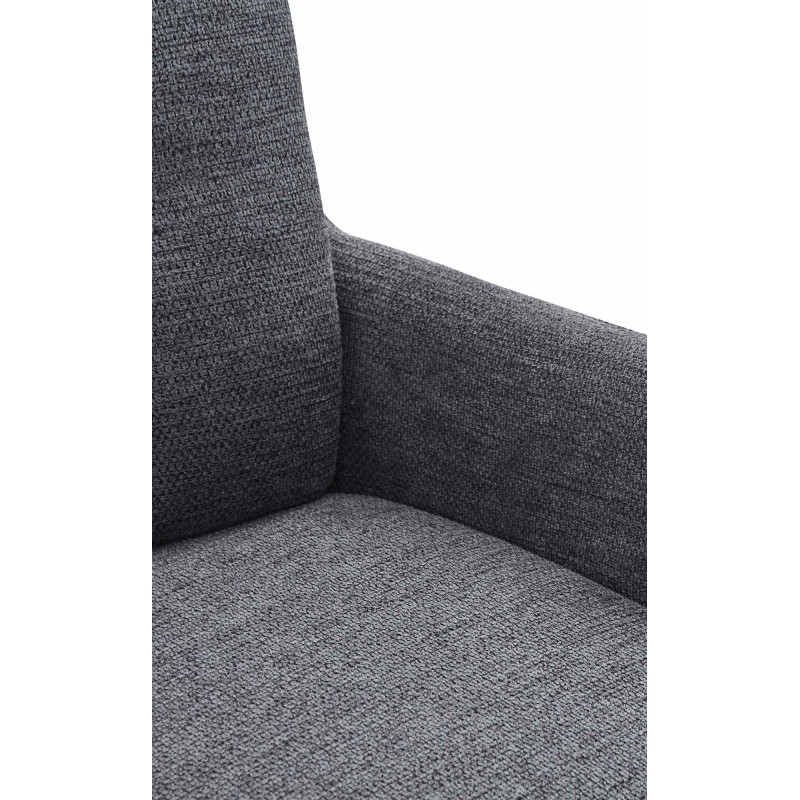 Silla de comedor Pickett en tela gris oscuro