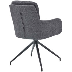 Silla de comedor Pickett en tela gris oscuro