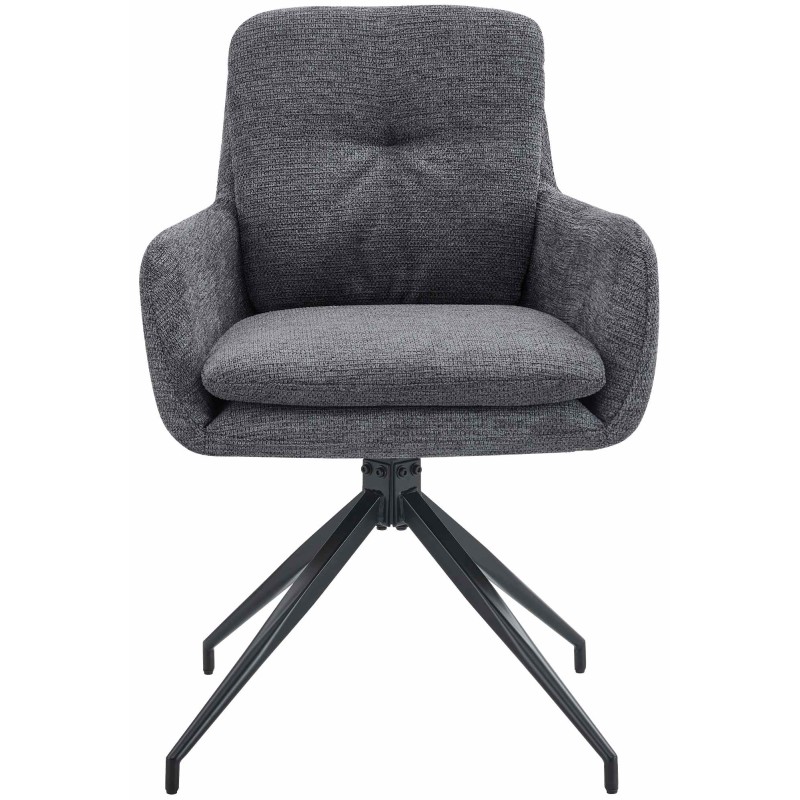 Silla de comedor Pickett en tela gris oscuro