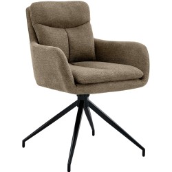 Silla de comedor Somers en tela marrón