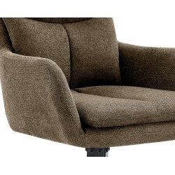 Silla de comedor Somers en tela marrón