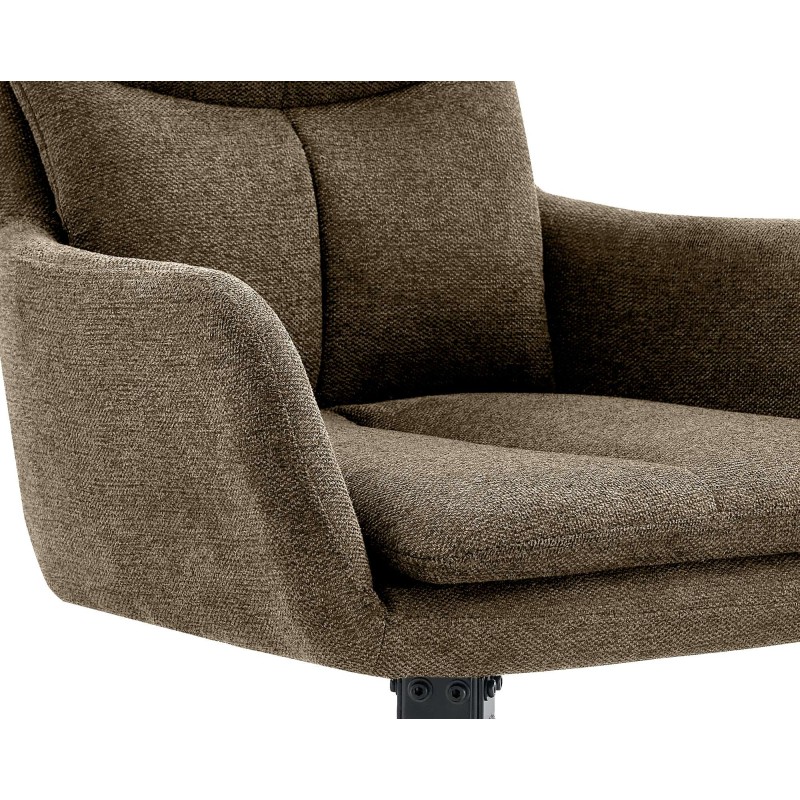 Silla de comedor Somers en tela marrón