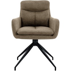 Silla de comedor Somers en tela marrón