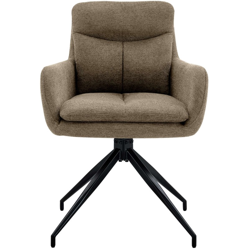 Silla de comedor Somers en tela marrón