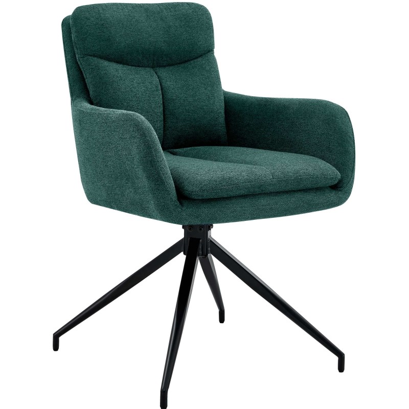 Silla de comedor Somers en tela verde